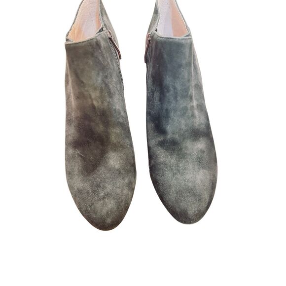 Vince Camuto Suede Ankle Booties Size 10 Black/gray Side Zip Heeled Booties - Picture 4 of 11